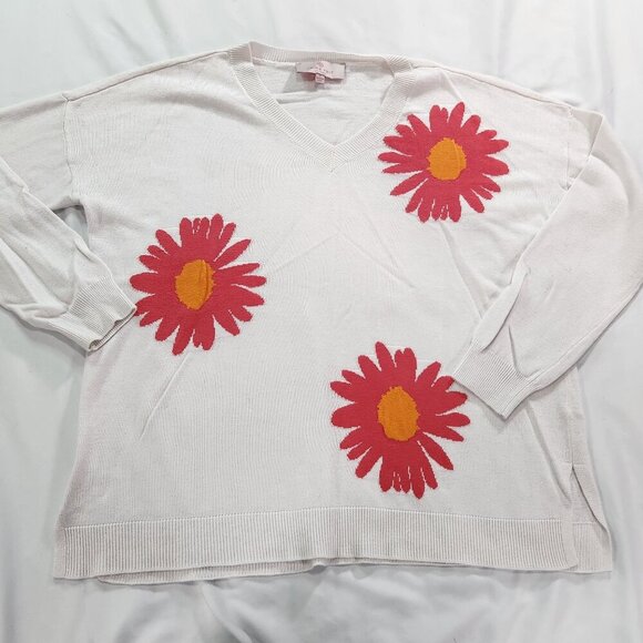 Laurie Felt Women's Top Sz Medium Cashmere Blend Daisy Print Sweater
Lot G - Picture 1 of 8